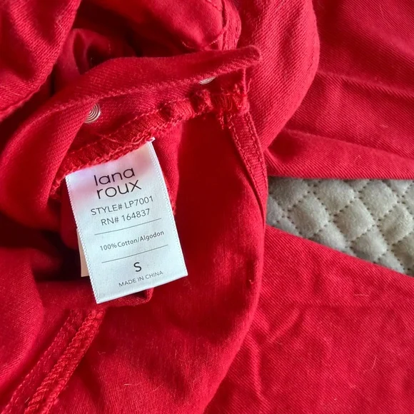 Lana Roux Red Overalls - Picture 3 of 6